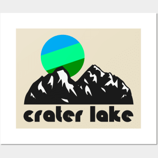 Retro Crater Lake ))(( Tourist Souvenir National Park Design Posters and Art